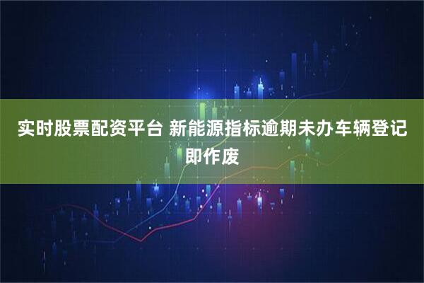 实时股票配资平台 新能源指标逾期未办车辆登记即作废