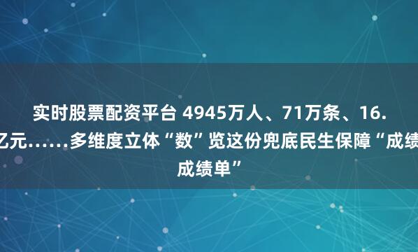实时股票配资平台 4945万人、71万条、16.87亿元……多维度立体“数”览这份兜底民生保障“成绩单”